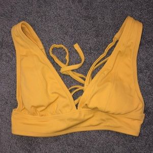 xhilaration yellow swim top